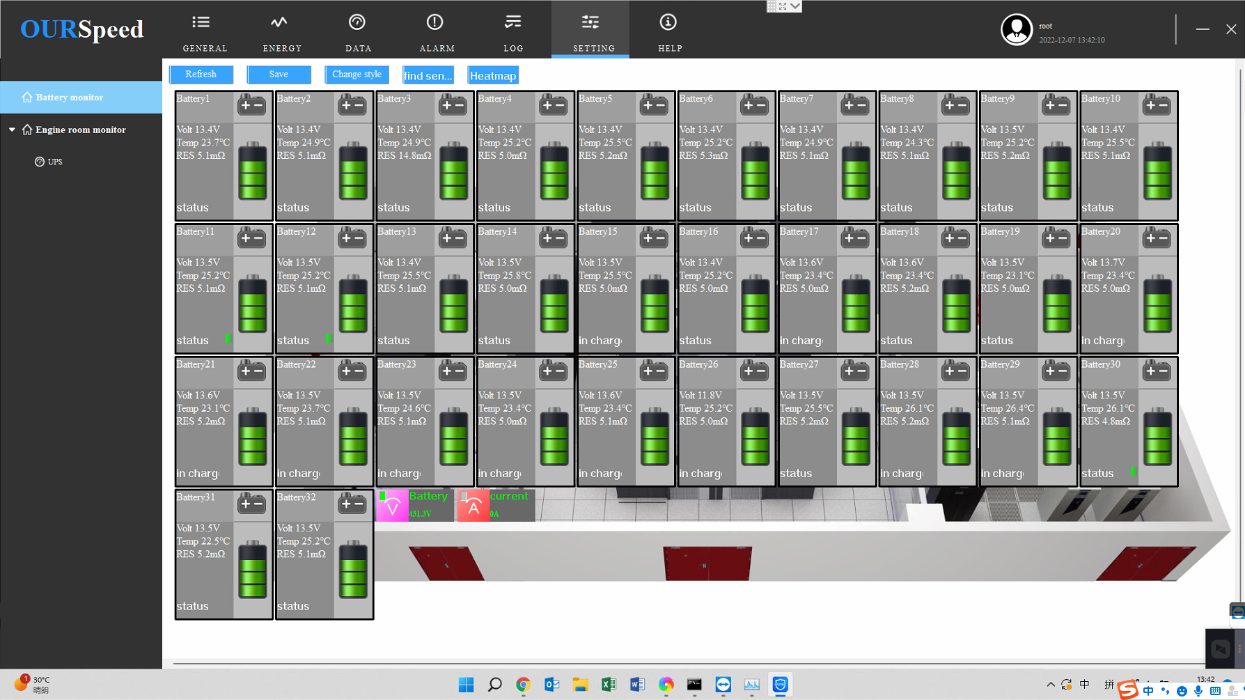 <font color='red'><font color='red'>蓄電池</font></font>在線監(jiān)測系統(tǒng)實時